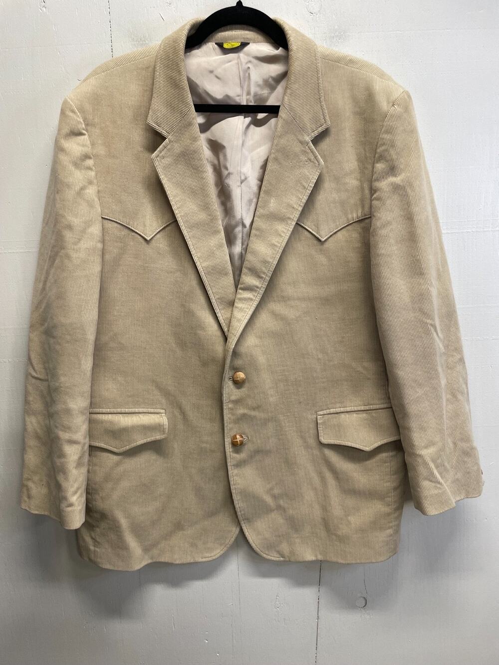 Vintage Brad Whitney Tan CORDUROY Sport Coat COWBOY WESTERN Jacket Sz-48R